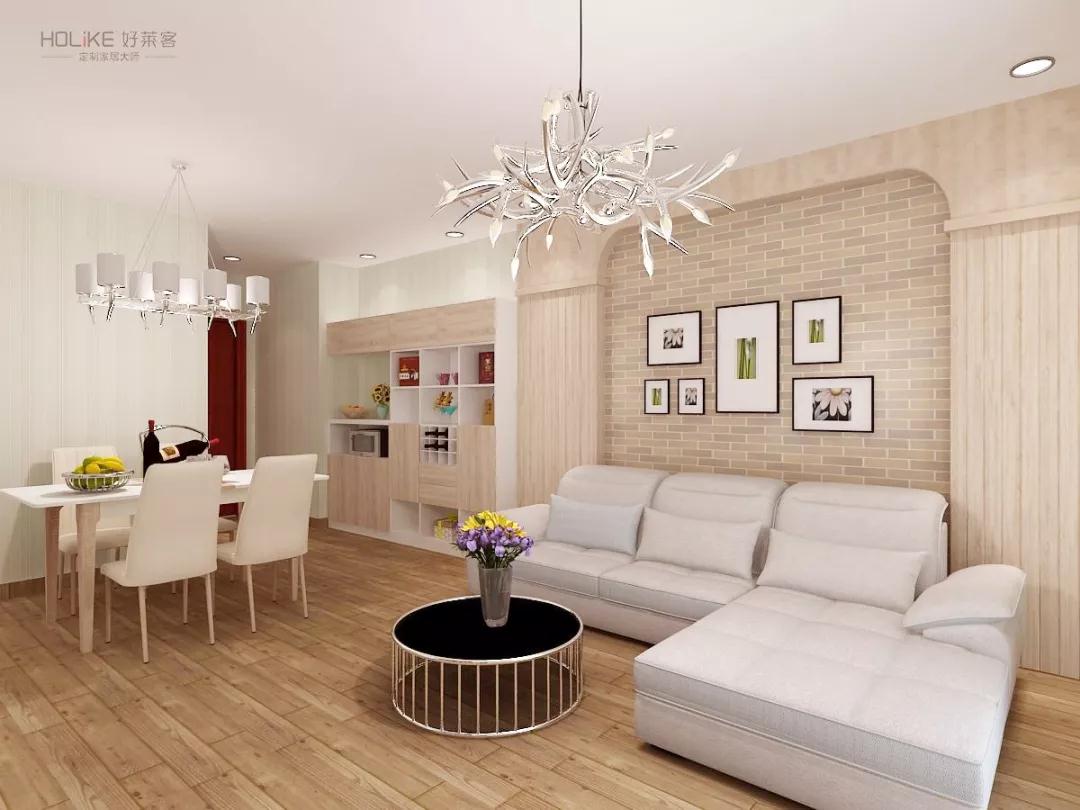 将玄关餐厅客厅打通，看完想回家立刻拆墙！