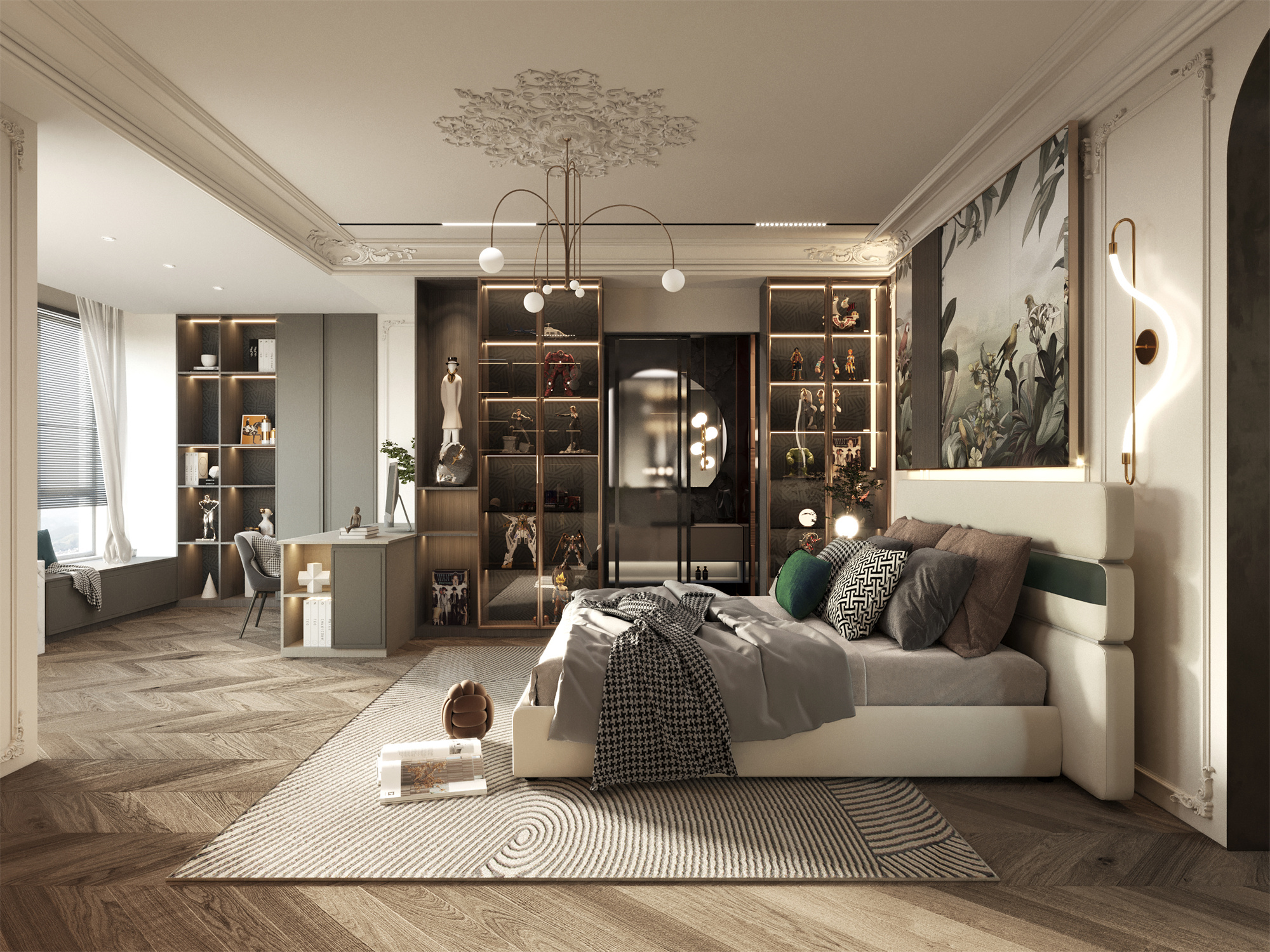 95后潮玩收藏控独居73㎡法式轻奢家，同龄人都酸了