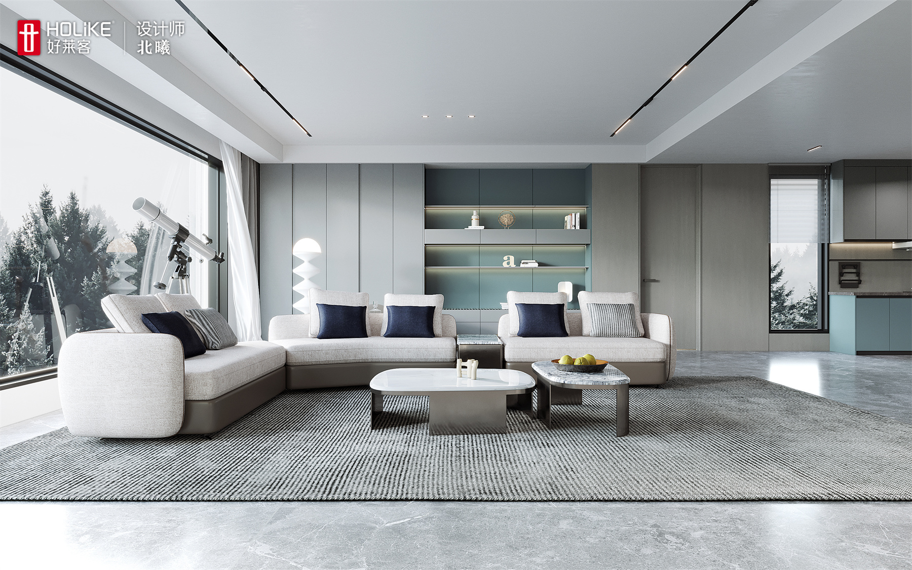 185㎡时尚轻奢大平层，潮流图案+悬浮黑科技，实名羡慕！